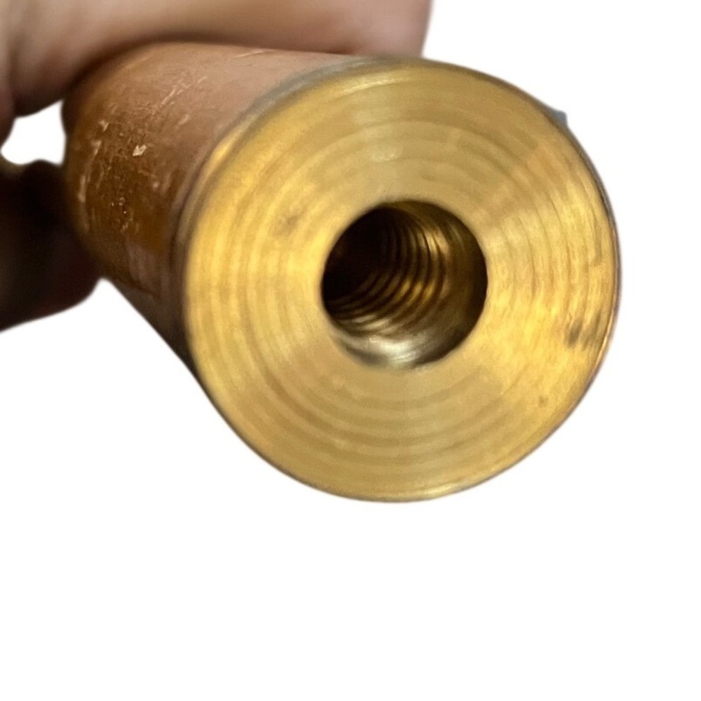 Mid-century solid brass equestrian cane Horse Hea… - image 5